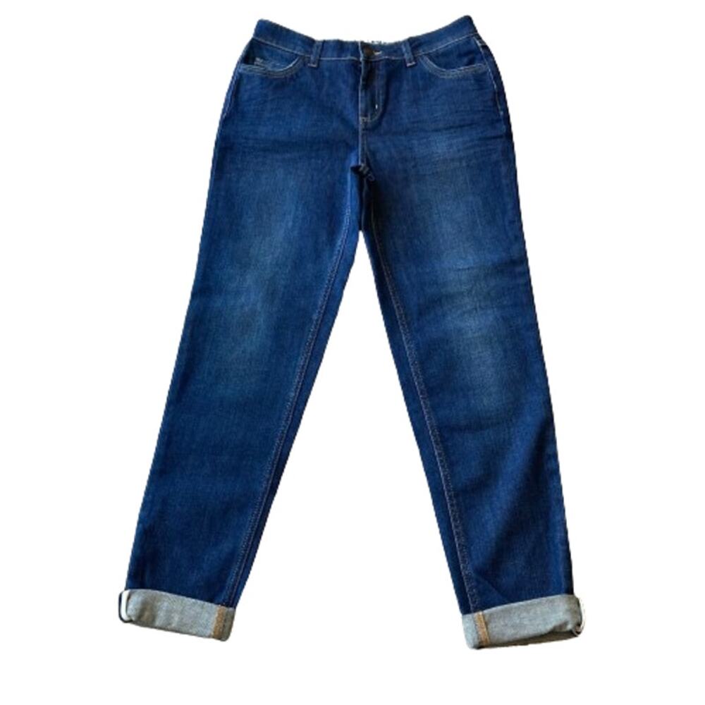 Boden Women's Ankle Cropped Jeans in Dark Blue Denim Size US 4